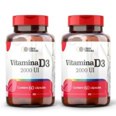 Vitamina D3 2000 UI C/ 60 Cápsulas Kit 2 Potes - Lider vendas