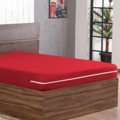 Forro Cama Solteiro Box Capa Colchao Em Malha Zíper Luxo E - De Luca E