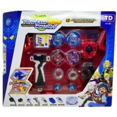 Kit Arena Combate Beyblade 2 Lançadores 4 Piões - Td Toys