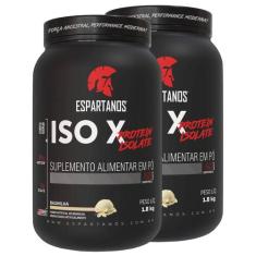 Kit 2x Suplemento em pó Whey Protein Isolado ISO X 100% Pure Isolate 1