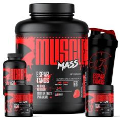 Kit Mass Hipercalórico + Bcaa + Creatina + Glutamina + Coqueteleira-Unissex