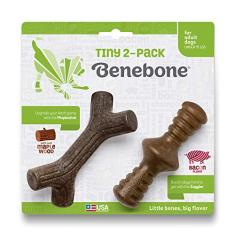 Benebone Brinquedo Tiny 2-Pack Maplestick+Zaggler Bacon