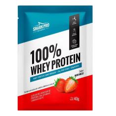 100% Whey Protein Sache Shark Pro Suplementos 40G - 10 Unidades-Unissex