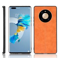 Capa adequada para Huawei Mate 40 Pro, capa de celular estilo couro, proteção robusta 360° protege seu telefone capa de cor retrô para Huawei Mate 40 Pro
