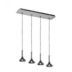 Pendente Cristal Diamante para 4 Lâmpadas JD Molina