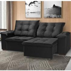 Sofá Retrátil e Reclinável 3 Lugares 200cm Cianita - Nabas Estofados