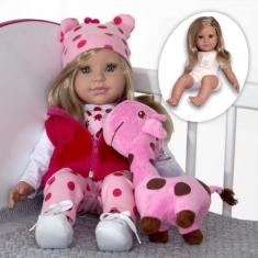 Boneca Realista Baby Alive Adora Reborn Grande Corpo em Pano - Cegonha