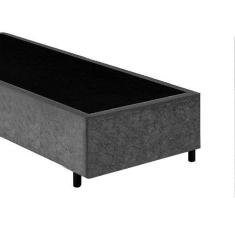 Cama Box Solteiro 88 Cinza Suede - Santo Box