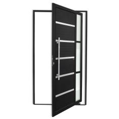Porta Pivotante Lambril Miraggio Com Puxador Super 210cm X 120cm Brimak Preto