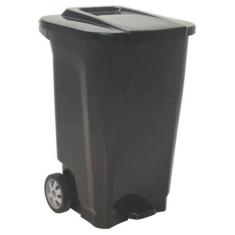 Lixeira Tramontina T-force Preto Com Rodas 100 L