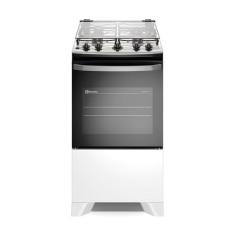 Fogão 4 bocas Electrolux Efficient Branco Mesa Inox, PerfectCook e Vap