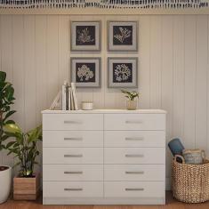 Cômoda Vegas 10 Gavetas Branco