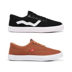 Kit 2 Pares Tênis Casual Unissex + Palmilha Anatômica Com Bolha em Gel