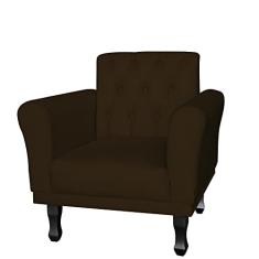 Poltrona Decorativa Classic Capitonê Suede Diversas Cores - DS Estofados
