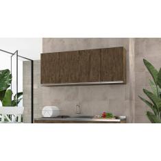 Armário de Cozinha Aéreo Nathan 160cm Chocolate