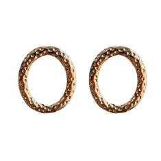 Brinco Oval - Folheado a Ouro