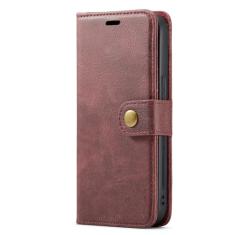 Capa de telefone de couro magnético destacável para iPhone 15 12 13 11 14 Pro Max XS XR X SE 2022 8 7 Plus Capa de suporte de cartão carteira, vermelha, para iPhone XS MAX