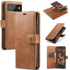 Asuwish Capa de celular para Google Pixel 6 carteira magnética destacável com protetor de tela de vidro temperado flip compartimento para cartão Pixel6 Pixle seis mulheres homens meninas bolsa