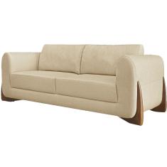 Sofa Jolie 2 Lugares 180cm Pes Boomerang Linho Dourado Ezz