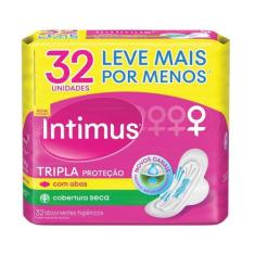 Absorvente Intimus Gel Tripla Proteção Seca - com Abas 32 unidades, 32
