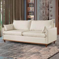 Sofá 3 Lugares 220cm M168 em Linho Living