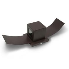 Arandela Box Com Aba 2 Focos Marrom