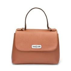 Bolsa Feminina Pequena Clucth Ala de Mão e Transversal Couro Legitimo 