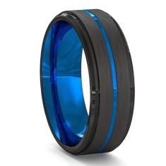 Anel Masculino Homem Preto Azul Fosco - Jewelery,  30