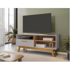 Rack Retrô para TV até 55 Polegadas 136cm Pés em Madeira Maciça Paládi