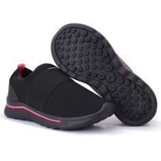 Tênis Meia Feminino New Flex Ultra Comfort Com Elástico, 38, Preto, Ro