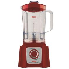 Liquidificador Arno Power Max LN54 Vermelho 1000W com 15 Velocidades, 6 Lâminas e Jarra de 3,1L 