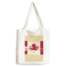 Bolsa de compras casual com bandeira do sabor do Canadá e folha de bordo