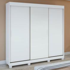 Guarda-Roupa Casal Saion Plus 3 Portas 3 Gavetas Branco - Móveis Lopas