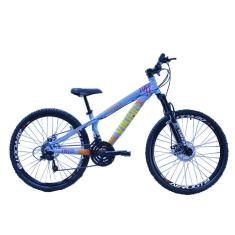 Bicicleta Viking Aro 26 Câmbios Importados 21v Aero Azul Laranja