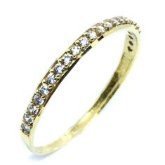 Meia aliança com 22 zirconias - 2ANZ0078
