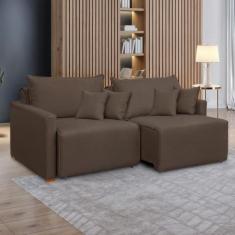 Sofá Cama Retrátil e Reclinável 220cm Júlia Veludo - Celflex