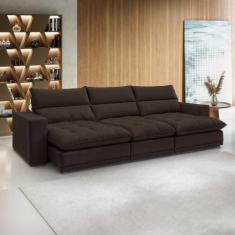 Sofá Retrátil e Reclinável 320cm Martinho Veludo - Celflex