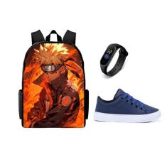 Conjunto Escolar lançamento Bolsa Mais tenis E Relogio Top Novidade - 