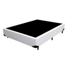 Base Box Casal de Madeira Resistente Branco - FácilPedido