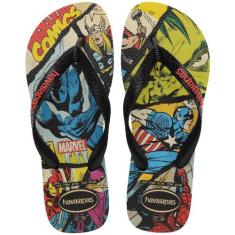 Chinelo Masculino Havaiana Top Marvel Classics Preto - 41470 - Havaian