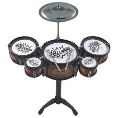 Mini Bateria Infantil 8 Peças Rock Star Brinquedo Drum Bass - JAZZ DRU