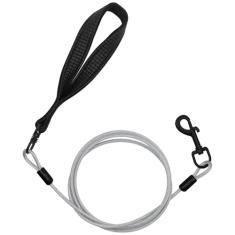 Coleira resistente para cães pequenos, médios e grandes, fio de couro, à prova de mastigação, alça acolchoada confortável, fios altamente reflexivos feitos de corda revestida