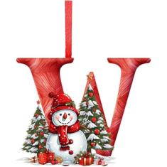 26 enfeites de letras, decoração de árvore de Natal, carta de Natal, pingente de pendurar para árvore de Natal, letras do alfabeto para árvore de Natal, artesanato faça você mesmo, enfeites de Natal