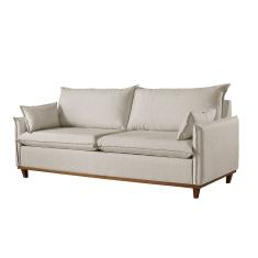 Sofá 5 Lugares Living M-168 Veludo Martins Creme