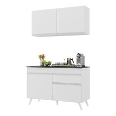 Armário De Cozinha Compacta 120cm Multimóveis V3687 Branco