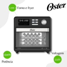 Forno E Fryer 15L Multifunções Compact 10 Em 1 Oster OFOR160 Preto - 1