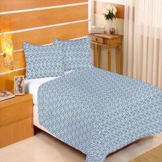 Jogo De Cama Casal Duplo Encanto Ondas Azul