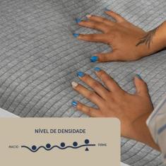 Colchão King Guldi Dream Mola Ensacada (30x193x203) Cinza e Branco