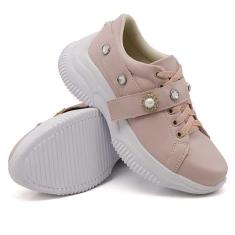Tênis Sneaker Chunky Moda Casual Feminino com Cadarço Sola Leve Confor