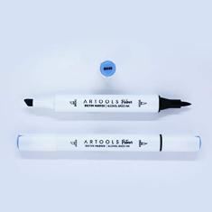 Marca Texto Artools Pictom Pontas Broad e Brush Azul B025